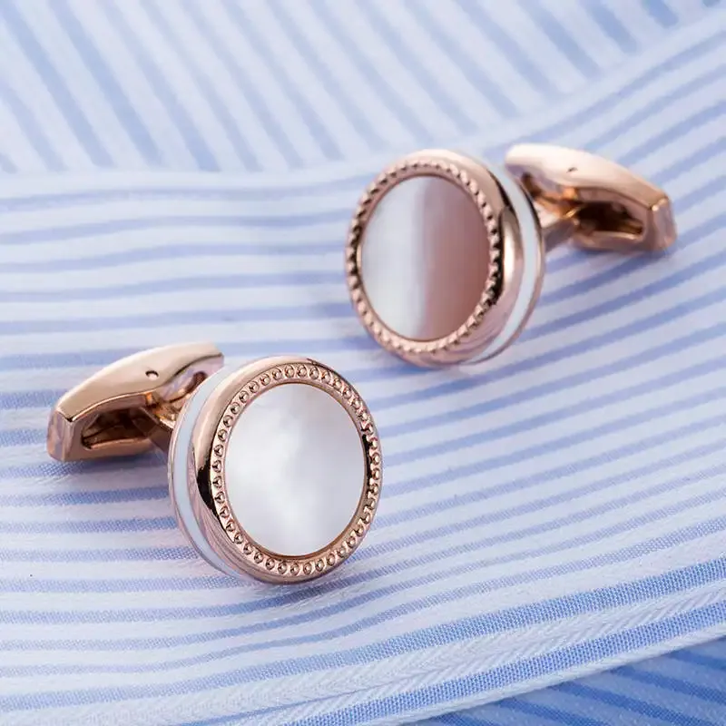 Links Hot Sale Mother Pearl Male French Cufflinks Shirt Alta Cuff Links Wedding Gifts For Man Guests 525000 Mens Suit Sleeve Buttons