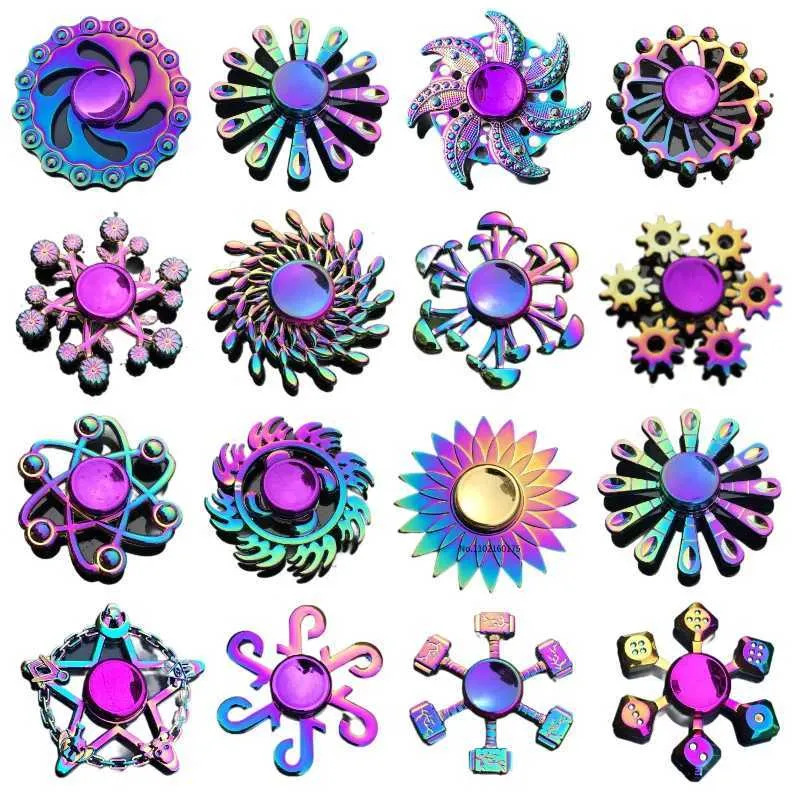 Decompression Toy 27 Style Fidget Spinner Christmas Snowflake Spinning Toys For Kids Stress Relief Colorful Hand Spinner Children Gifts 2022 T240422