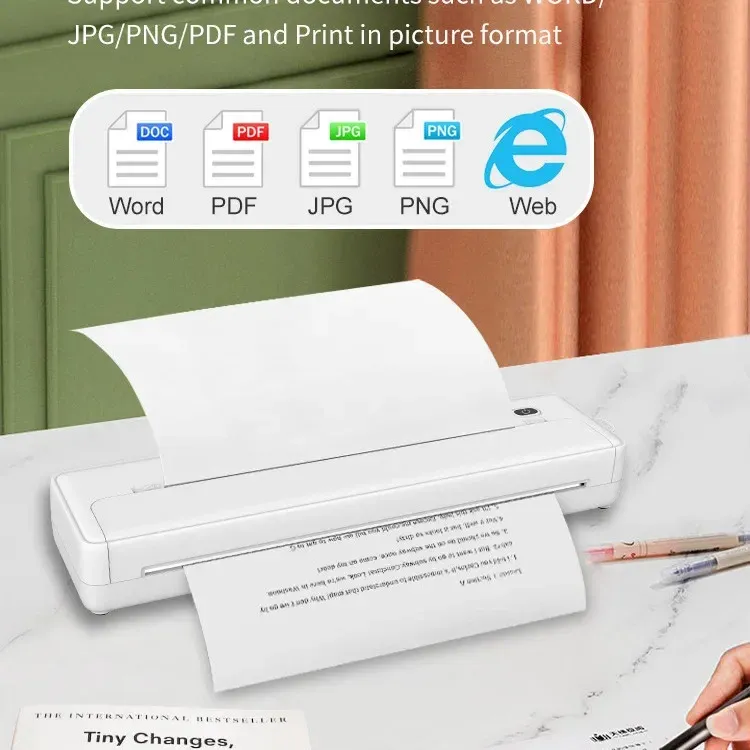 wholesale Paper Thermal Tattoo Printer Work Office Travel Transfer BT USB Mobile & PC Tattooing Machine Tools High Quality Wireless