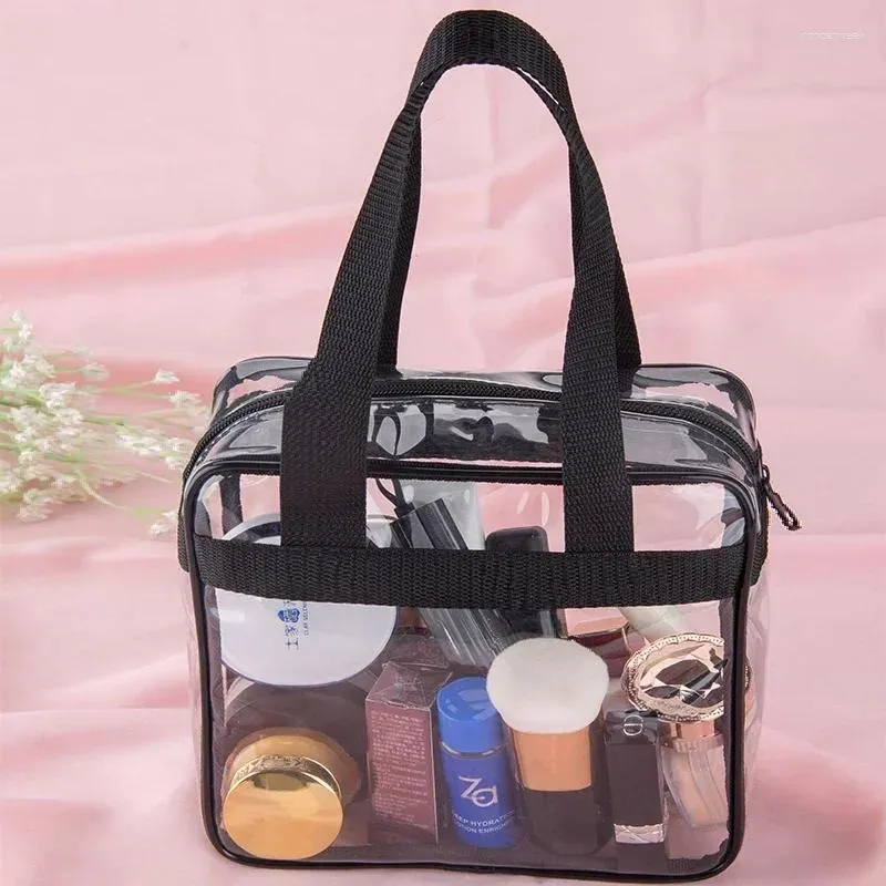 Sacs cosmétiques sac de voyage portable maquillage transparent imperméable des femmes étanché