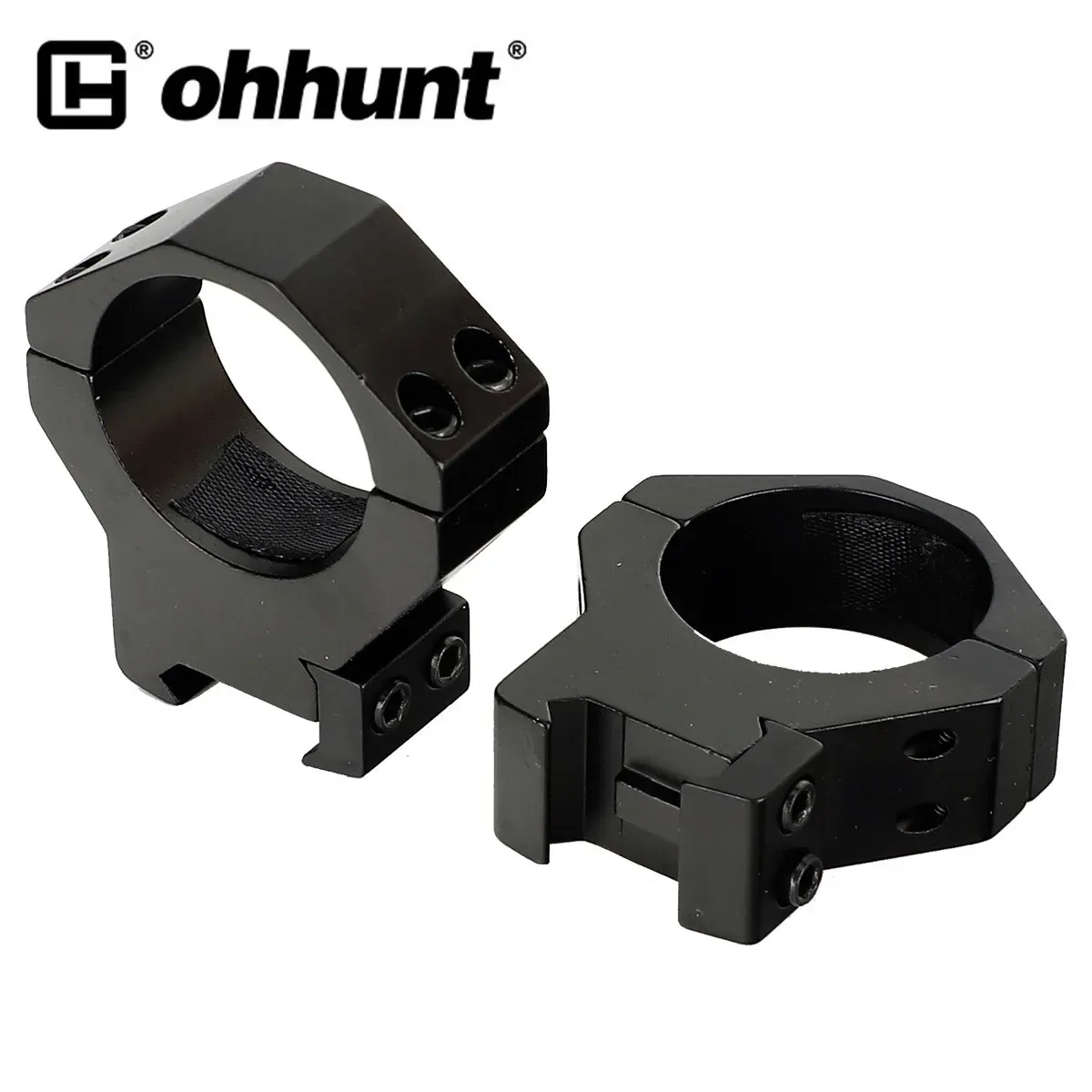 Scopes OhHunt 2pcs Stend Mount de support Anneaux de 34 mm 35 mm de diamètre moyen haut niveau de tisserand 20 mm pour la portée de chasse