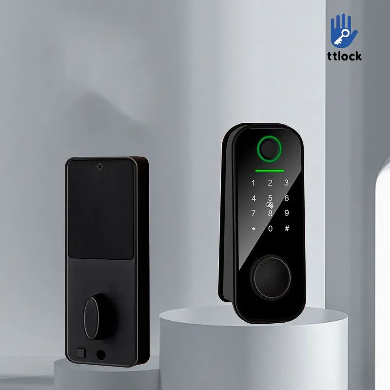 Contrôle TTLOCK Bluetooth Smart DeadBolt Door Lock application APPECTURE ENTRE MODE ENTRÉE ELECTRONIQUE LOCK DE MOT DE MOT DE MOT DE MOT DE MOT DE MOTY EN BOIS ENOPADE ELECTRONI