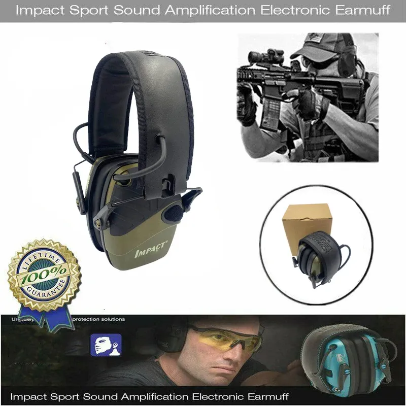 プロテクター2023戦術的な電子射撃Earmuff Antinoiseヘッドフォンサウンド増幅聴覚保護ヘッドセット折りたたみ販売