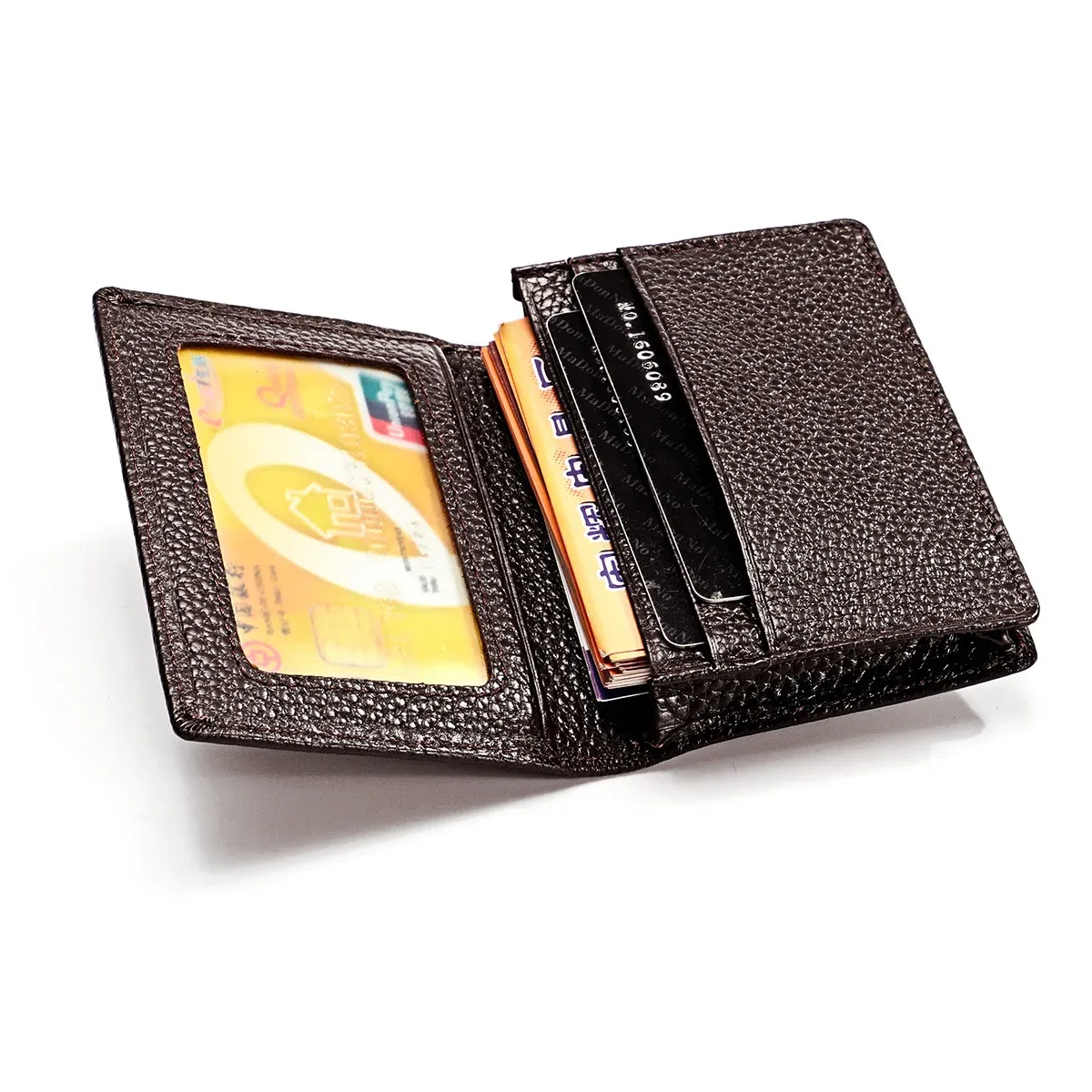 Holders Credit Card Holder Wallet for Men Genuine Leather Purse RFID Bank ID Card Holders Business Card Case Minimalist Small Wallets