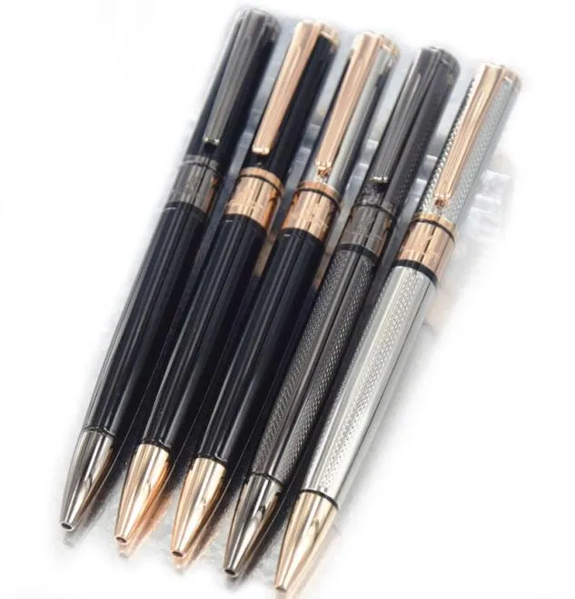 High Quality Classic Ballpoint Pen Silver Streamlining Clip and long thin wiredrawing barrel Writing smooth Luxury office statione8565839