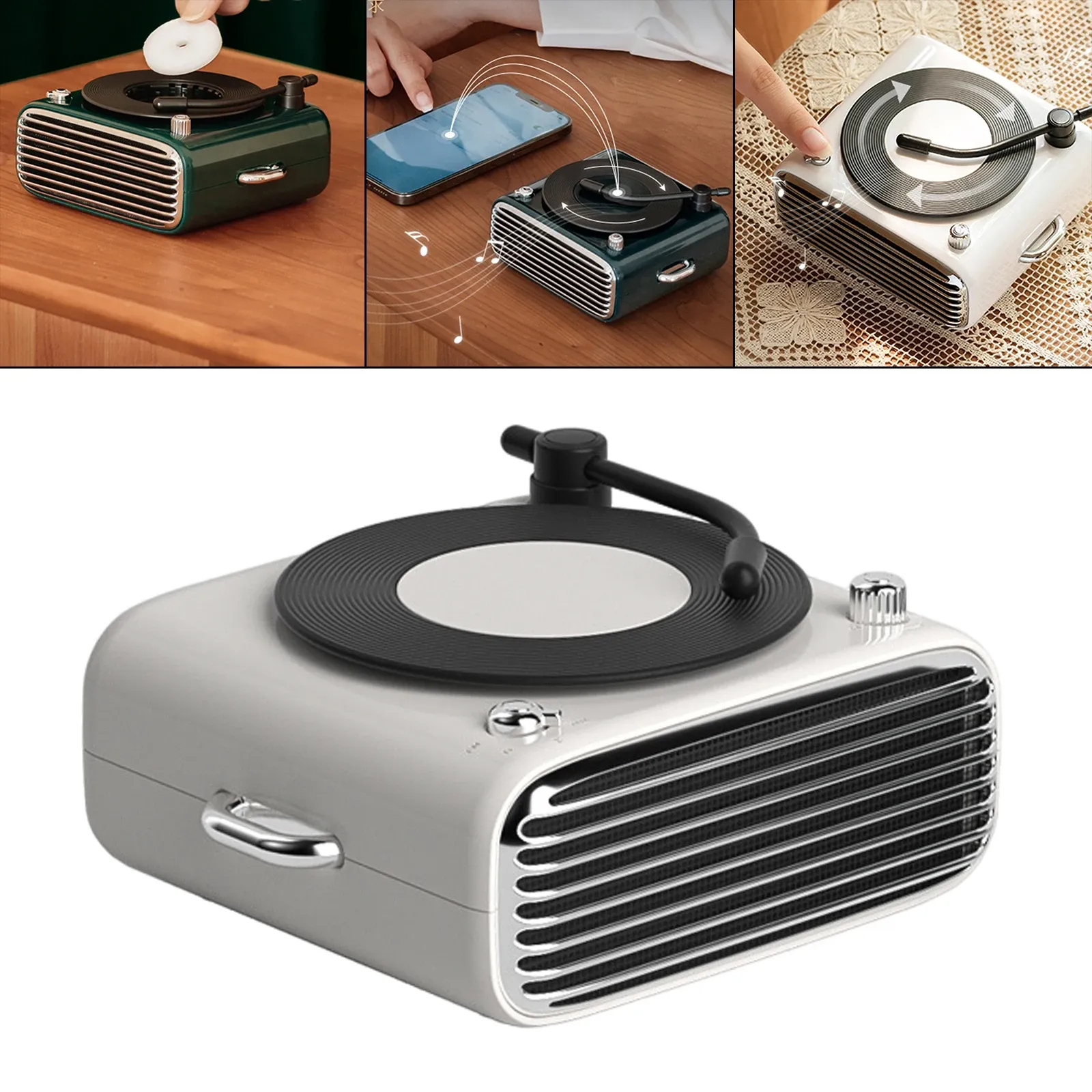 Повороты D10 Retro Turntable Wireless Bluetooth -динамик ароматерапе