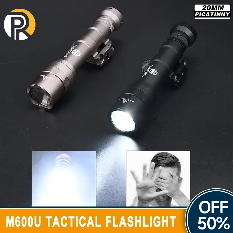 Scopes WADSN M600U Tactical LED Pishlight Pistol Accesories 800Lumens High Power Mini Scout Light Arme Hunting Camping Equipment