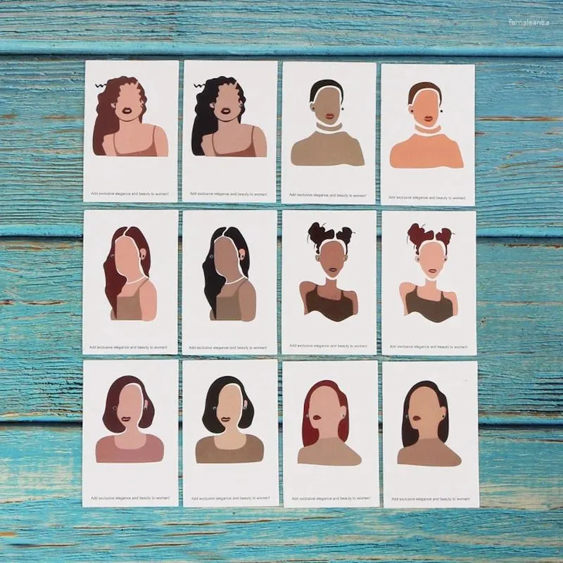 Mücevher Torbaları Karışım Desenleri 6x9cm 100 PCS Moda Kadınlar Görüntü Kart Kulak Saplama Damla Küpe Ambalaj Tutucular Kağıt