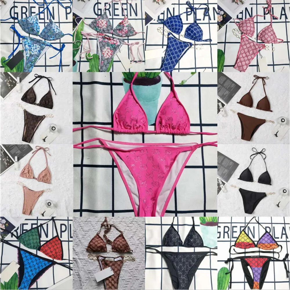 Дизайнерские бикини сексуальные купальники набор женщин роскошные новые 2024 года летние буквы с печать