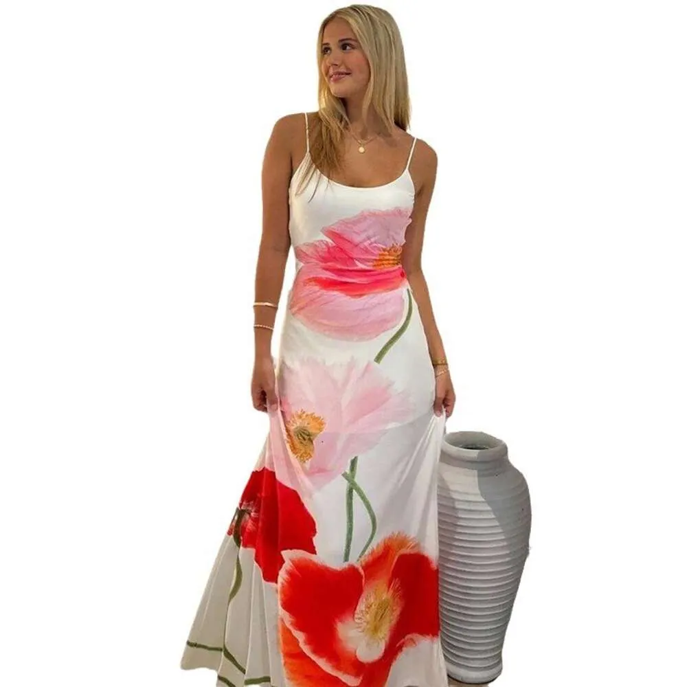 beach dress shopee Sleeveless Dress Korean Beach Dress Blue Ocean Waves Sleeveless Dress  Dresses Korean Style Summer