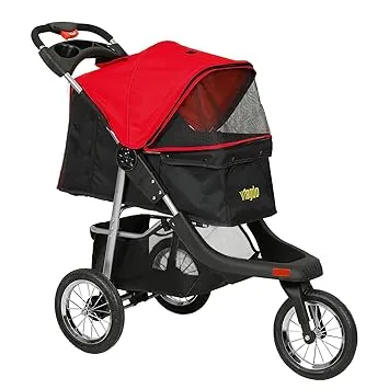 Canine Stroller: Heavy Duty Wheel Pet Carrier For Small To
