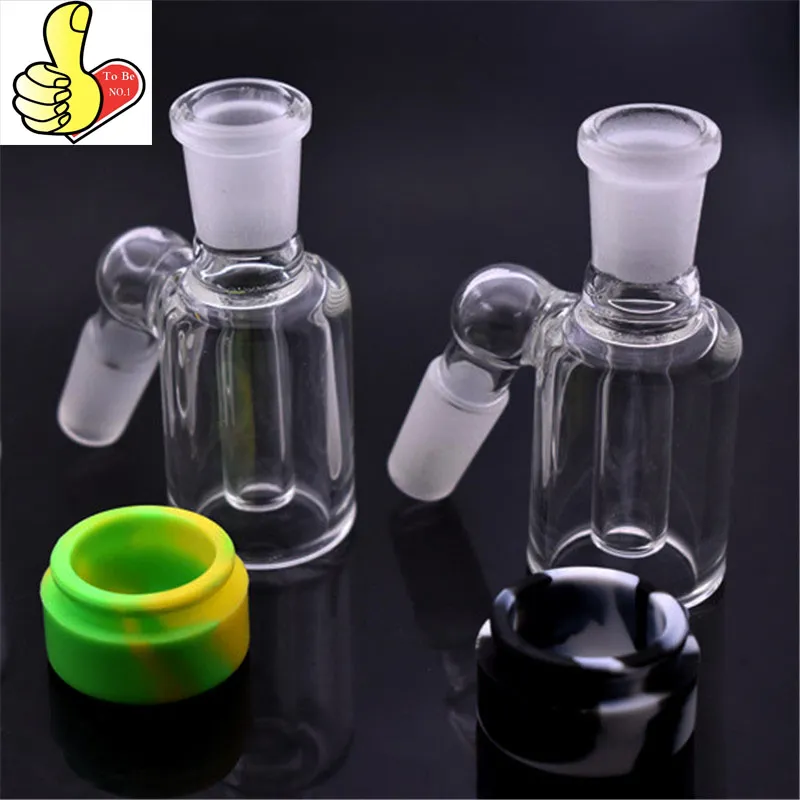 Ambiente de cinzas de vidro de vidro de atacado com jarra de recipiente de silicone colorido para água de bongueiro de vidro para água para fumar tubos