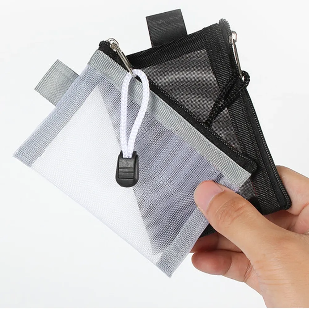 Bags Mini Mesh Coin Bags Money Earphone Data Line Storage Bags Bus ID Credit Card Holder Zipper Pouch Traveling Portable Small Bags