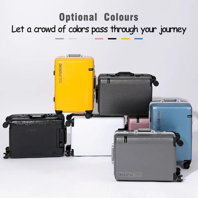 Gepäck Duoluplo Highend 2023 Neues Koffer Mattes Paar Boarding Case Universal Wheel Männchen und Schüler Passwort Trolley Box TSA