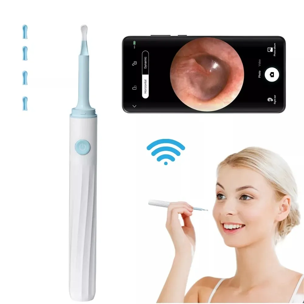 Cameras 4.0mm Ear Wax Removal Endoscope HD Wireless Ear Otoscope With 6 LED WiFi Ear Cleaning Mini Camera for iPhone Android
