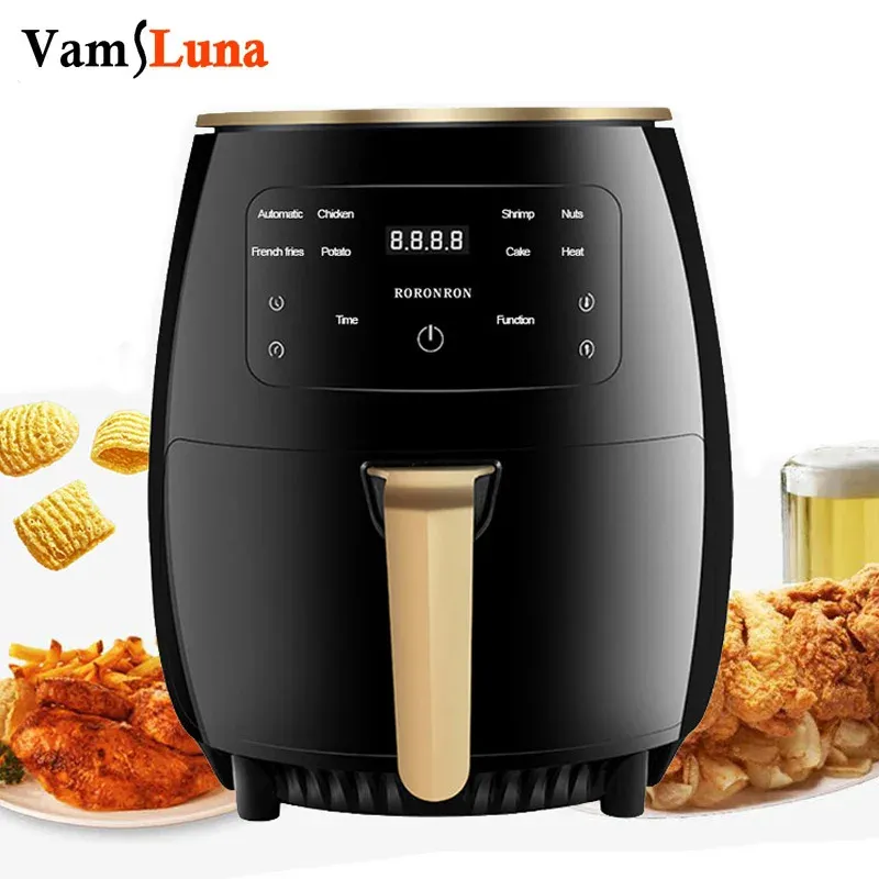 Fryers 4.5L Air Fryer Pover Ovl Free Free Healthy Pilor с Smart Touch LCD 1500W Цифровой тостер запекать жаркое разогреть и посудомоечную машину