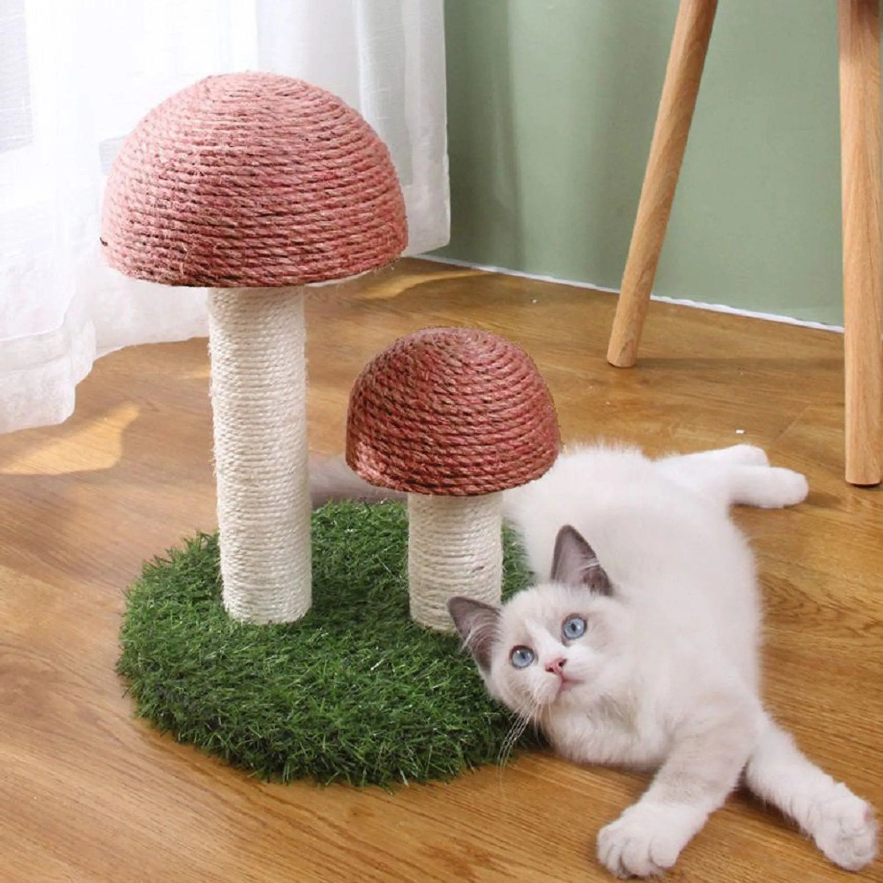 Cat Shaped Corrugated Cat Scratcher Lovely Caves Garden Mushroom