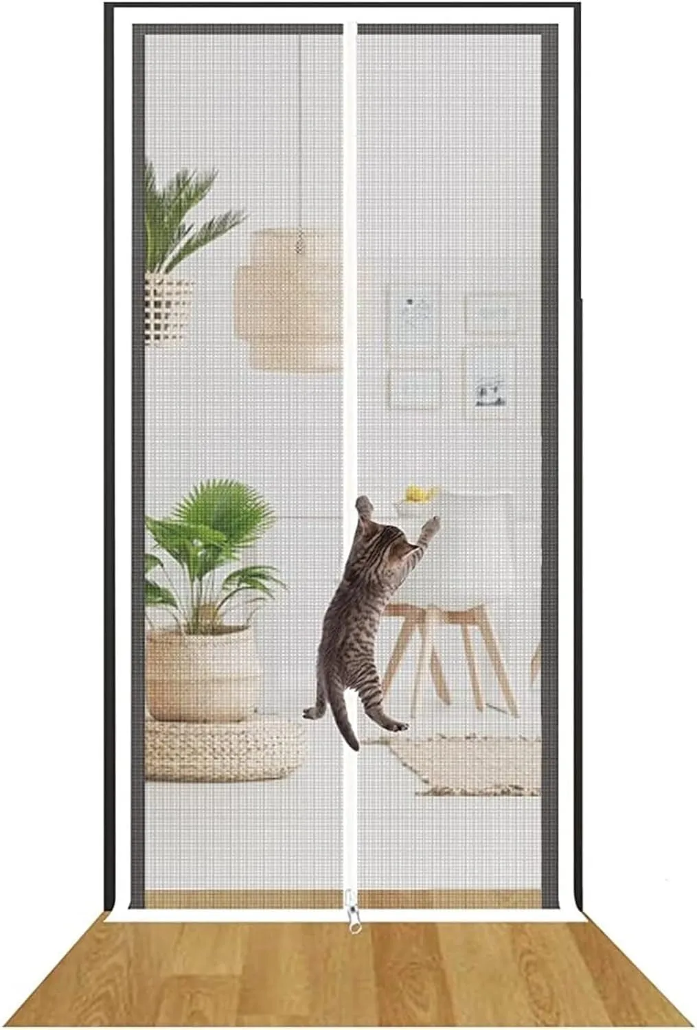Adjustable Pet Screen Door - Cat & Dog Gate for Balcony, Living Room ...