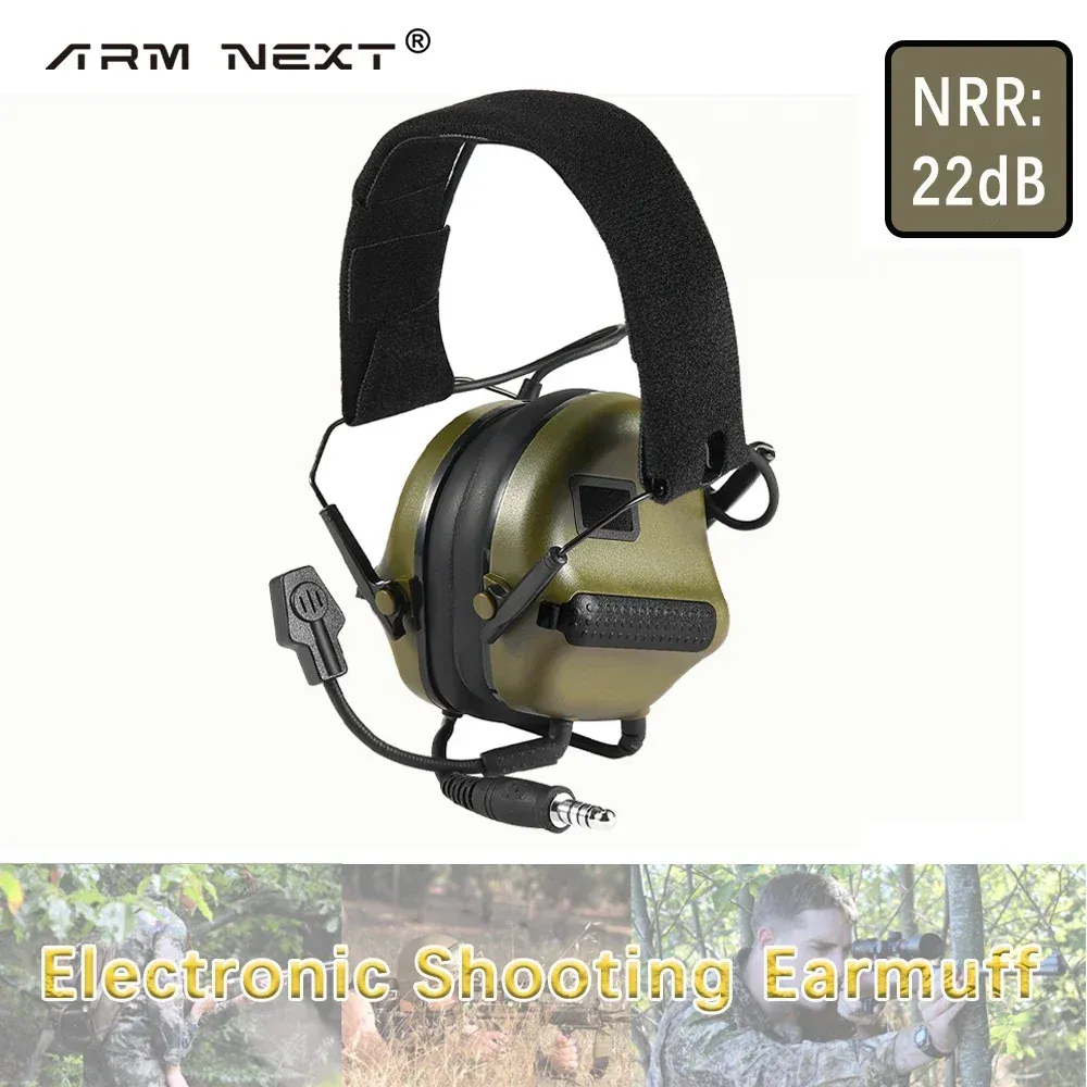 Accessoires Elektronische gehoorbescherming Tactische headsets Antinoise Hunting Silicone Earmuffs schieten oorbeveiliging voor sport buiten