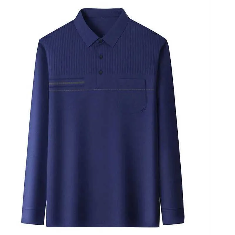 Harajuku Style Mens Slim Fit Long Sleeve Striped Polo Spring