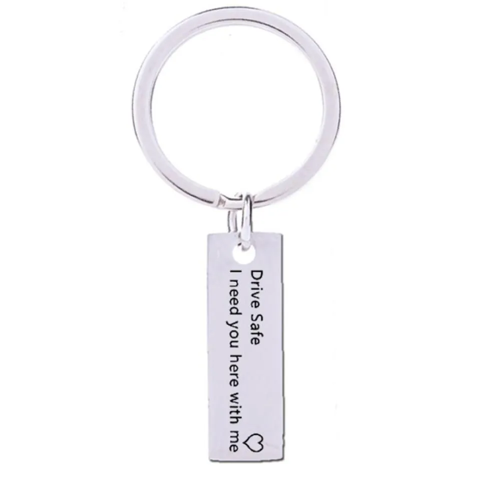 Dirija seguro Eu preciso de você aqui comigo Keychain Trucker marido Dad Presente para pai namorado Novo Driver1659826