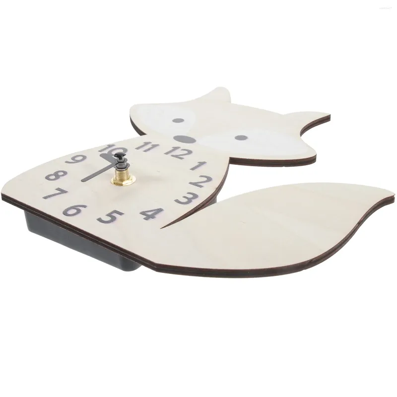 Wall Clocks Clock Housewarming Presents Hanging Children's Room For Office Non Ticking Decor Wood Home Bedroom Cute