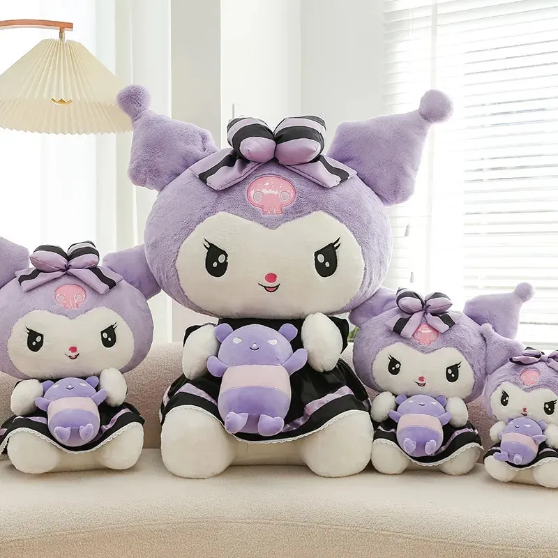 Kawaii kuromi peluche toys poupées dessin animé mignon coussin décor de chambre coussin girls enfants cadeau de Noël d'anniversaire