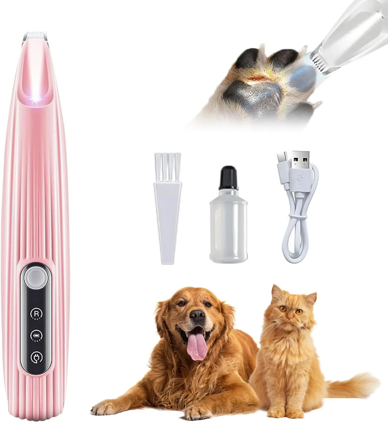 Save Big on Bulk Kuyyor Dog Paw Trimmer With LED Light, 2025 Upgrades Pet  Paw Hair Trimmer For Dogs Grooming Clippers, 35dB Low Noise Paws Clipper  For
