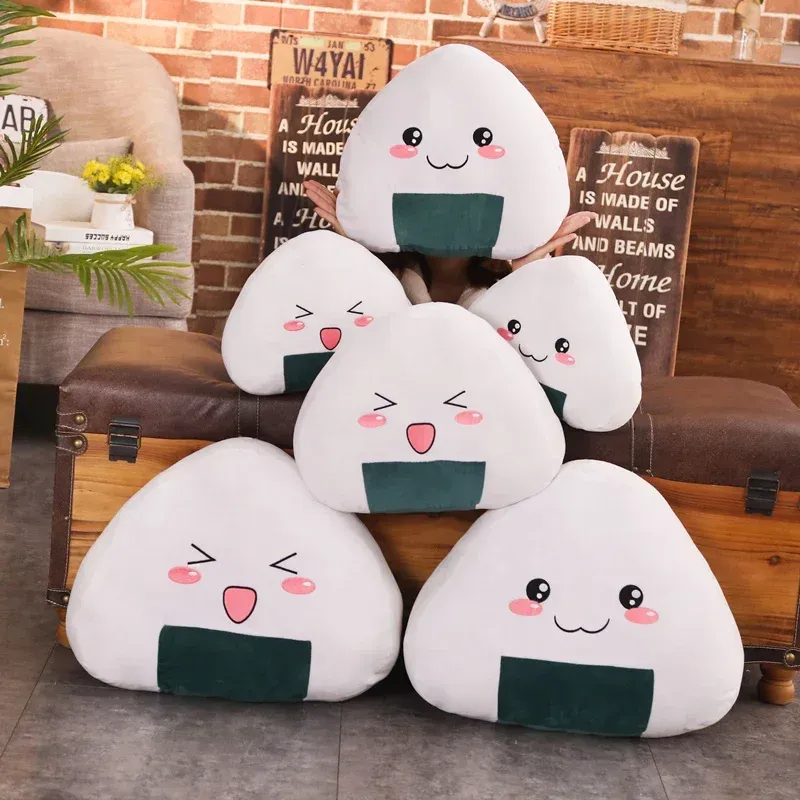 Puppen Reiskugel Kissen Kawaii weiches japanisches Sushi -Kissen gefüllt Plüsch Spielzeug süße Ball Puppe Das zweite Element Knödel Dumpling Puppe süß Plüsch