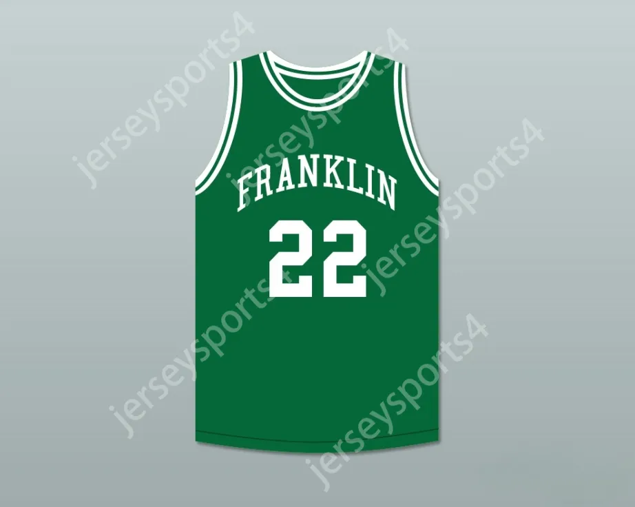 Aangepaste naamnummer Heren Jeugd/Kinderen Andre Iguodala 22 Franklin Middle School Green Basketball Jersey 4 Top gestikte S-6XL