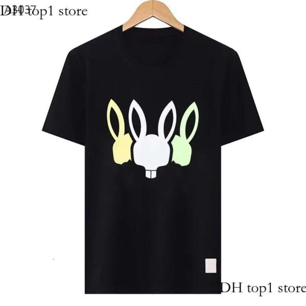 PSYCO Bunny Summer Polo Casual T Shirt Mens Womens Szkielet Rabbit 2024 Nowy projekt multi stylowy Men Men Designer Tshirt para krótkiego rękawu Man Tops 250