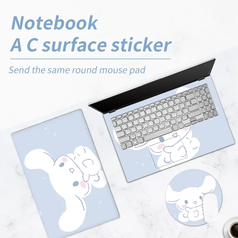 Rests Universal Cute Laptop Sticker Skin Vinyl Two Side 11/12/13/14/15,6/17,3 tum Anpassade klistermärken för bärbar dator och gratis musplatta