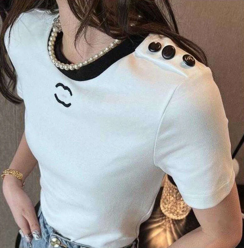 Channel Womens Mens T-shirt Paris Clothing Trendy C Letter Graphic Print Couple Summer 100% Coton Round Cou Short Shirt Clothing Fashion 43636