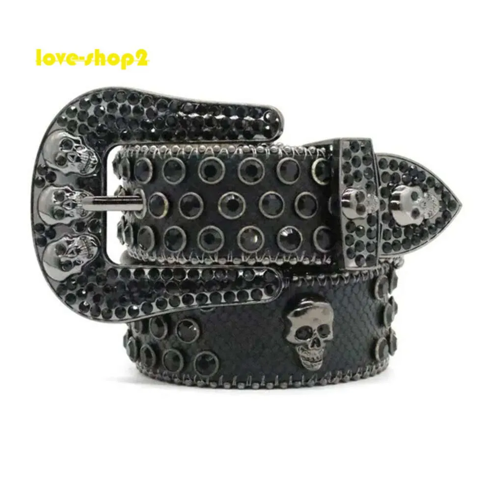 Designer Belt Woman Man Luxury Swinestone Skull Buckle Baille BB Simon Belt Ceinture Homme Diamond Skeleton Buckle Famme Brand Designer For Man Lady Belts Mens 580