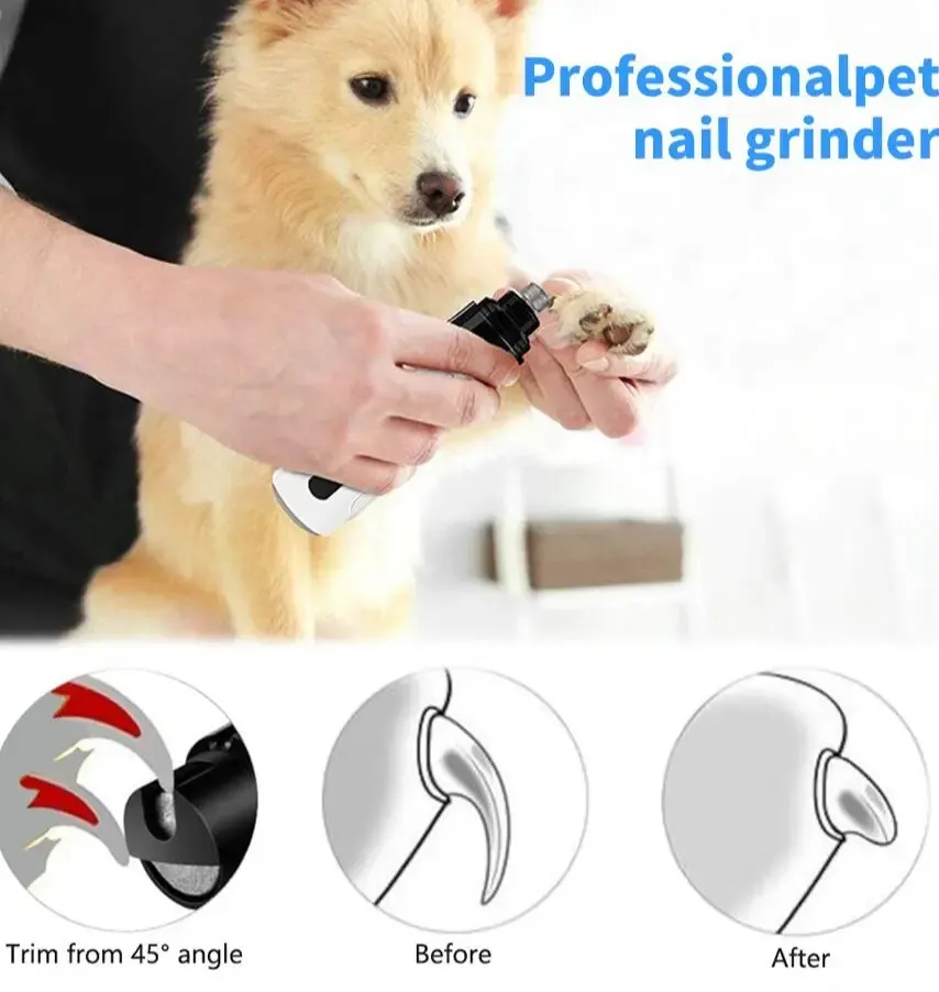 Clippers Electric Dog Nail Clippers Grinders laddningsbara USB -laddning PET Tyst katt PAWS Nail Grooming Trimmer Tools Tools