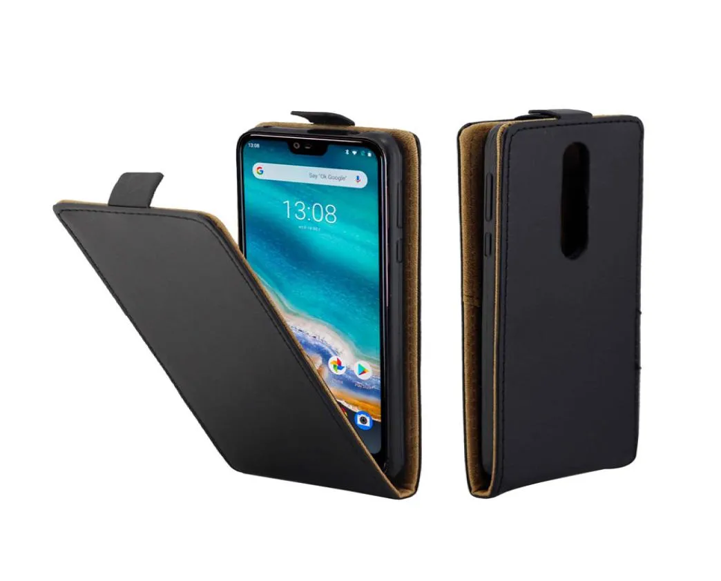 Étuis de téléphone portable en cuir en cuir pour coque Nokia71 Vertical Flip Cover Carte Case 4852122