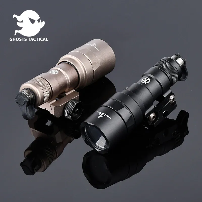 Scopes Airsoft Accessories Wepons Light Surefir M300C M300 Mini Scout Light Tactical Flash Lampy Fit 20 mm Picatinny Rail Hunting