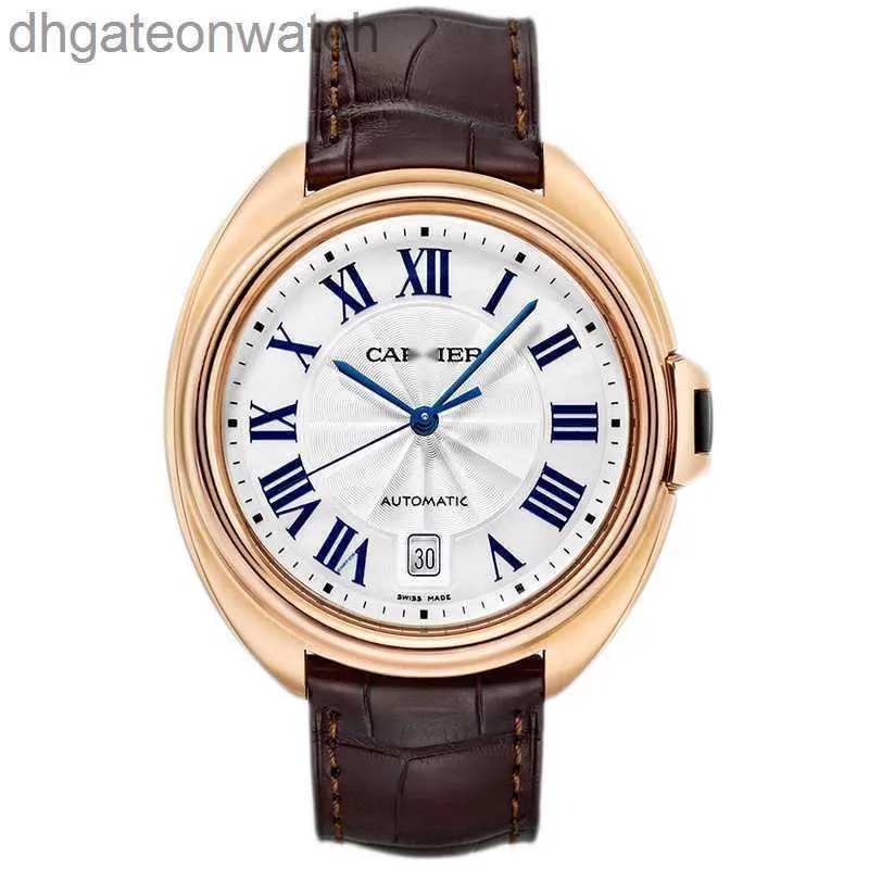 Élégants Carter Designer Watches for Men Women Key Series 18K Rose Gold Back Transparent Automatic Mécanique Busine