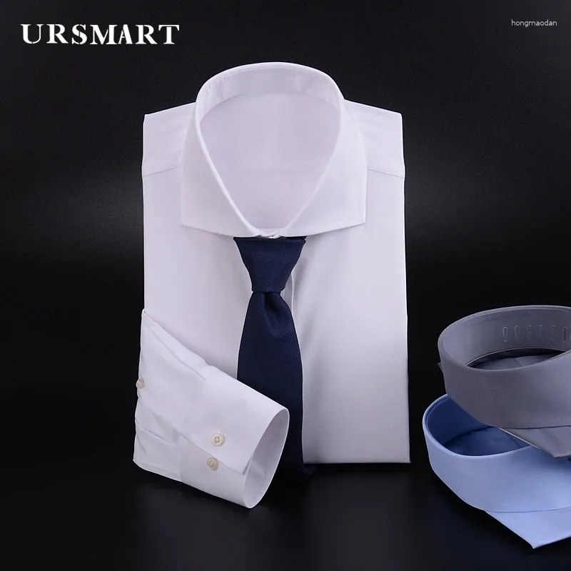 hongmaodan Men s Casual Shirts Windsor Collar Long Sleeve Shirt Work Business Meeting Travel Mens Formal