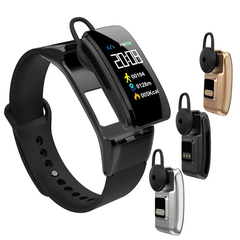 Braccialetti coloranti bracciale intelligente LCD con taglio a cuffia della frequenza cardiaca della pressione ariattica Monitoraggio del sonno Bluetoothcomptible