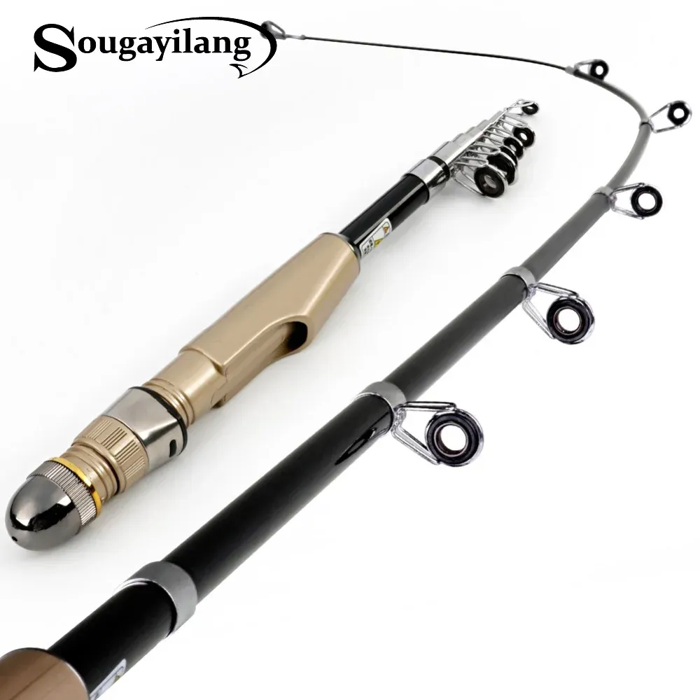 アクセサリーSougayilang Telescoping Ice fishing Rod Pole Winter Ultralight Ice Fishing Rod LightWeight Material Handle釣り棒