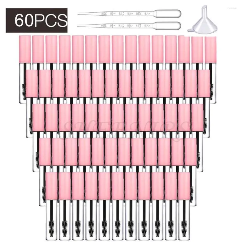 Opslagflessen 40/50/60 stcs 10 ml lege mascara buisfles met wimperstaf voor ricinusolie -oliebroei Diy Cream -container