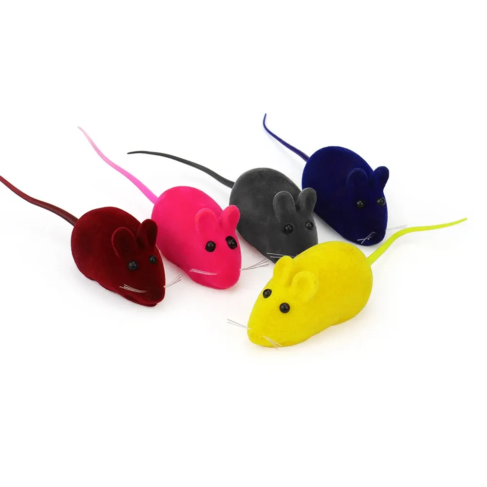 Toys 5pcs Mice Animal Sound Cats Toys Aid Fun Gray Mouse Cat Toy For Kitten Pet Supplies