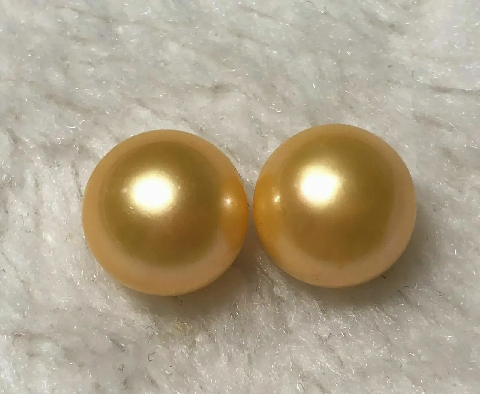 Boucles d'oreilles magnifiques aaaa ++++ immenses 910 mm 1011 mm 1112 mm rond de la mer du Sud Golden Pearl Arring 14 kp or jaune