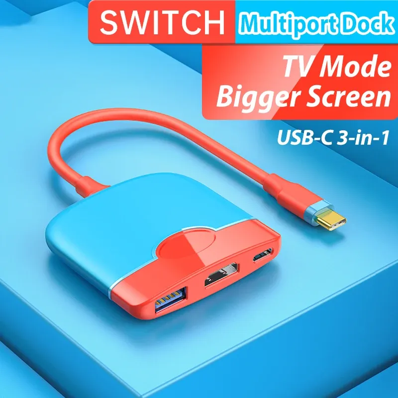 HUBS Portable Station d'accueil Typec à HDMI Compatible USB 3.0 PD Port de charge rapide pour MacBook Air Pro Ipad Aluminium Adaptateur