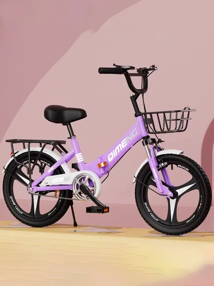 Lights Children's Bicycle Girls Kids Bicycles Boys 6812 Years Old 1820 inch Elementary School Students Lightweight Folding Bike