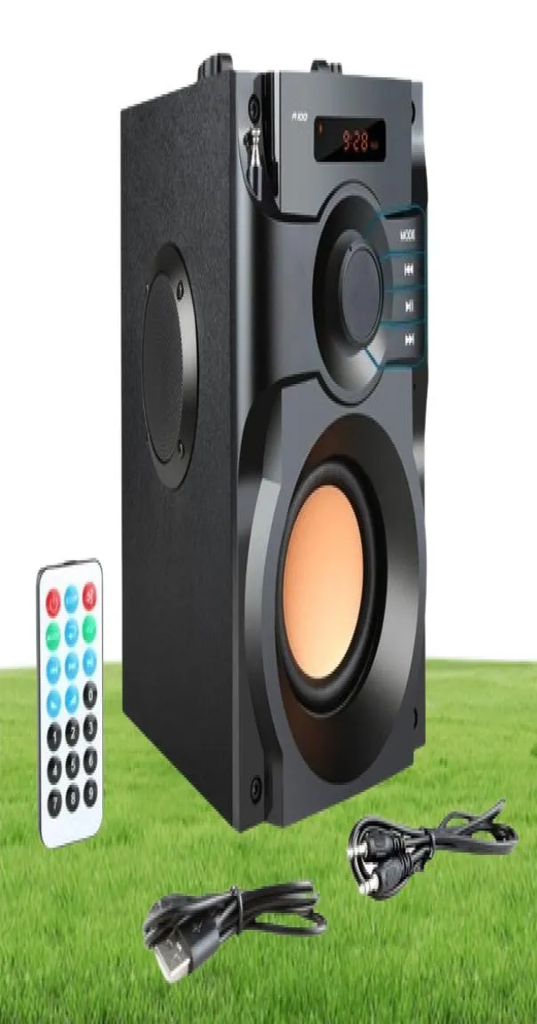 A100 Big Power Bluetooth -högtalare trådlöst stereo subwoofer tunga bashögtalare Musikspelare stöder LCD -display FM Radio TF9266945