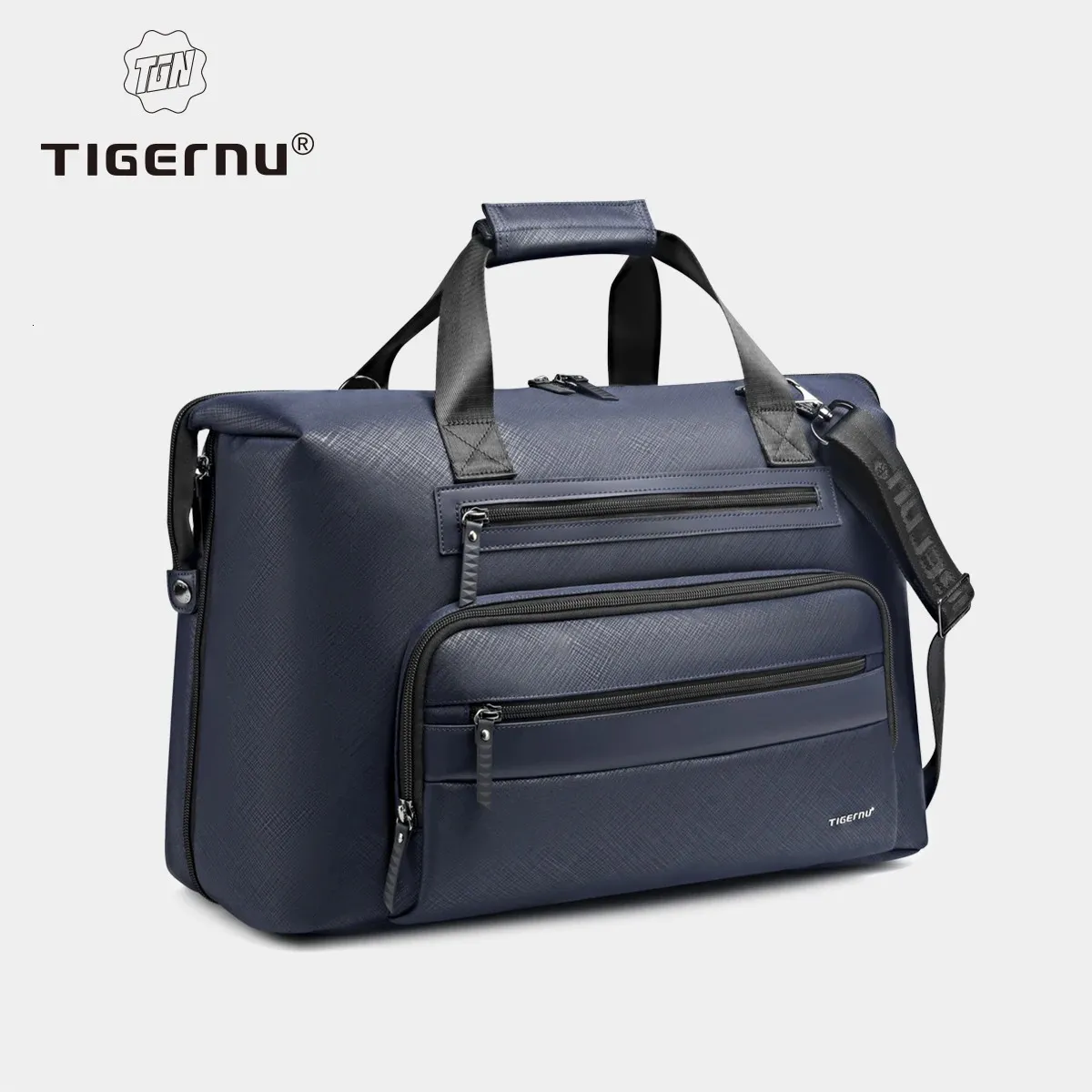 Tigernu Large Capacity Expandable 6L Waterproof Men Travel Bags Concise Handbag Duffel Luggage Bag Male Shoulder 240419