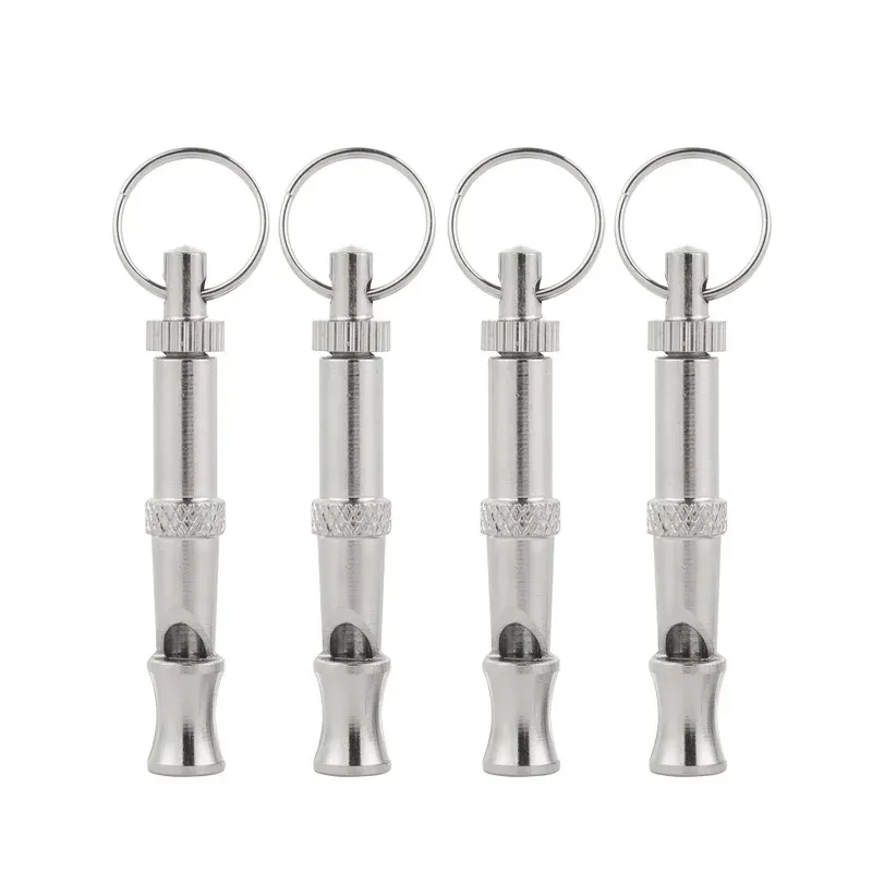 Whistles Puppy Pet Dog Whistle Twotone Ultrasone Flute Stop Stop Barking Ultrasone Sound Repeller Cat Training Keychain