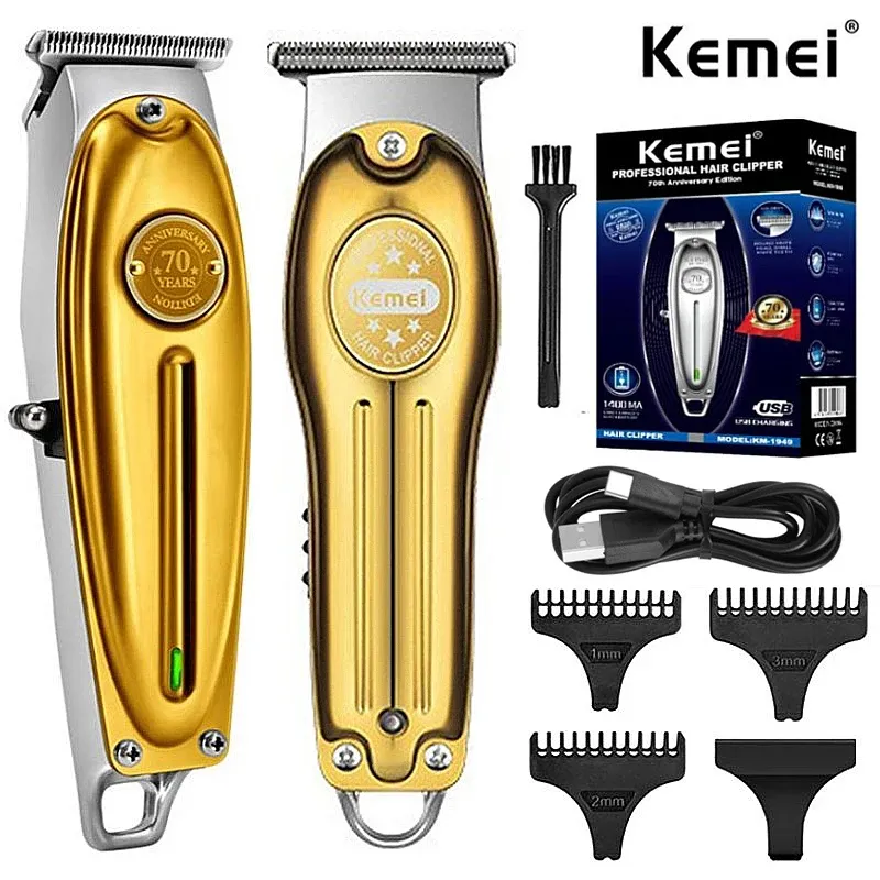 Clippers Kemei KM1949 Full Metal Professional Electric Hair Clipper's Beard Trimmer Hair Clipper Machine de coupe Clipper